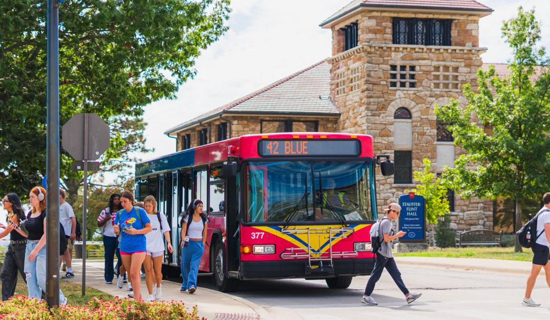 kansas city airport shuttle for KU students in Lawrence KS